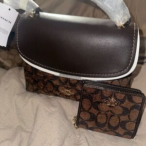 Coach Emory Top Handle/ Matching Wallet in Signature Chenille